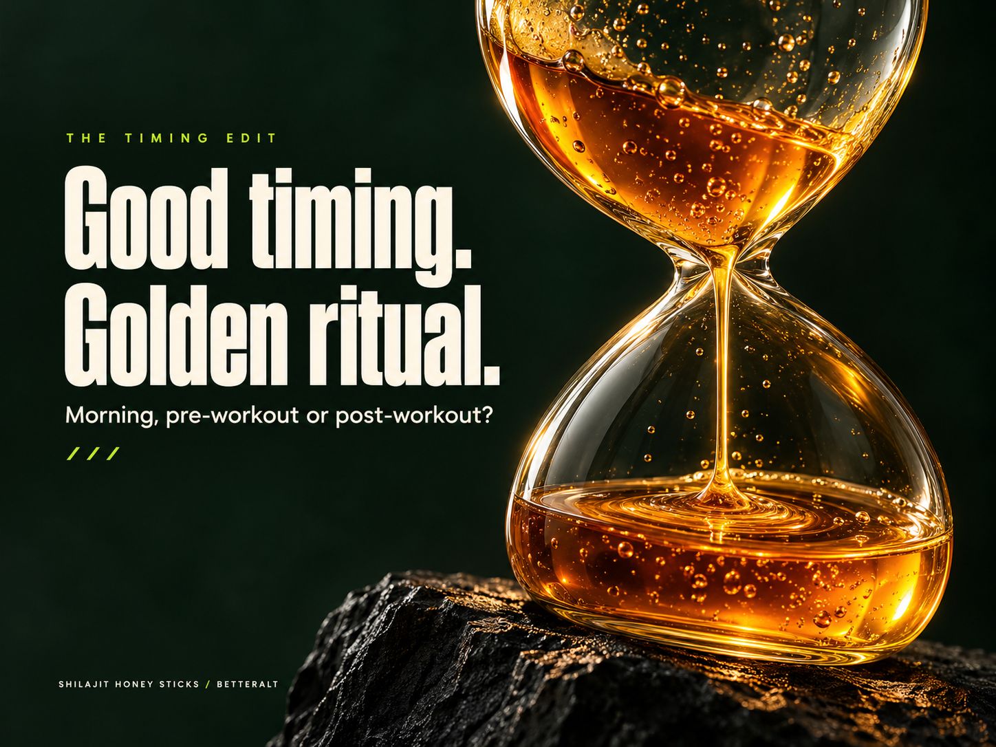 The best time to take Shilajit honey sticks: morning, pre-workout, or post-workout?