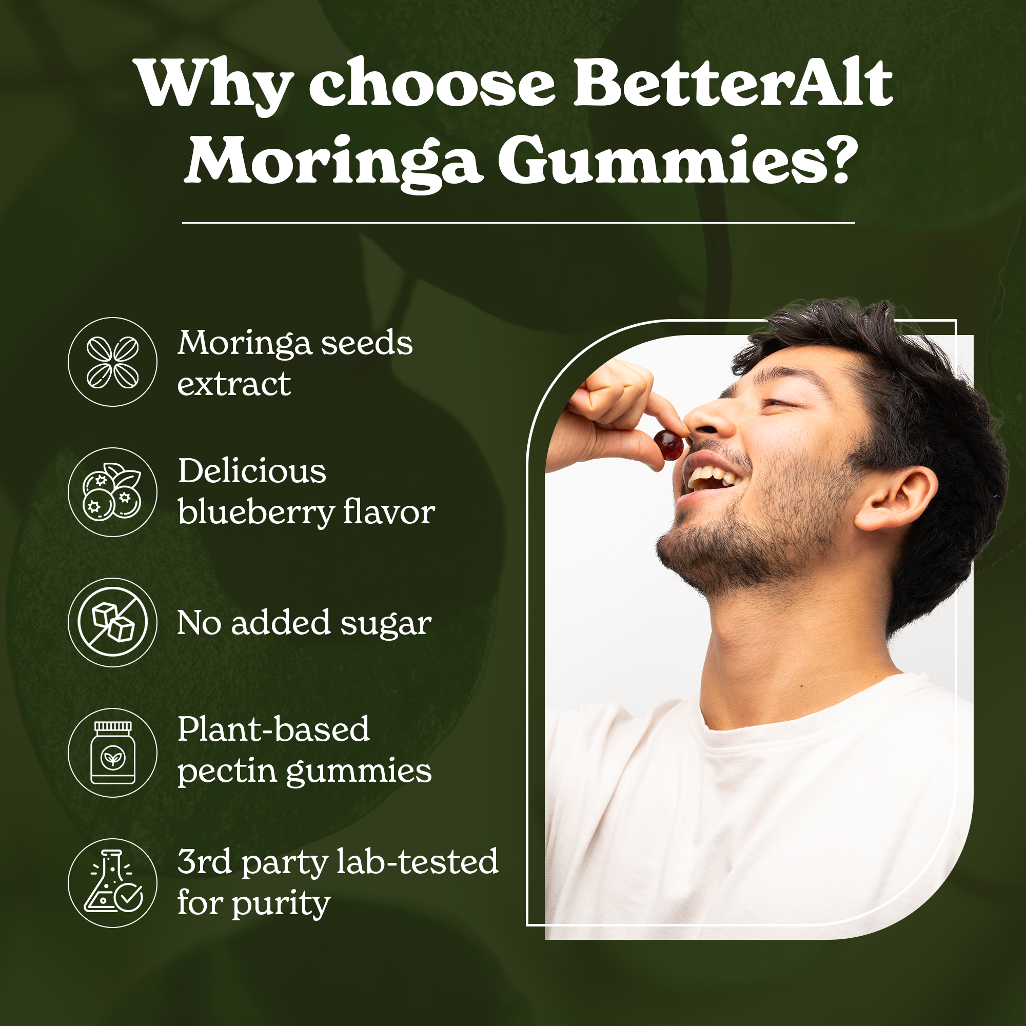 Moringa Gummies - Blueberry Flavour | Nutritional Powerhouse | Plant-based Pectin