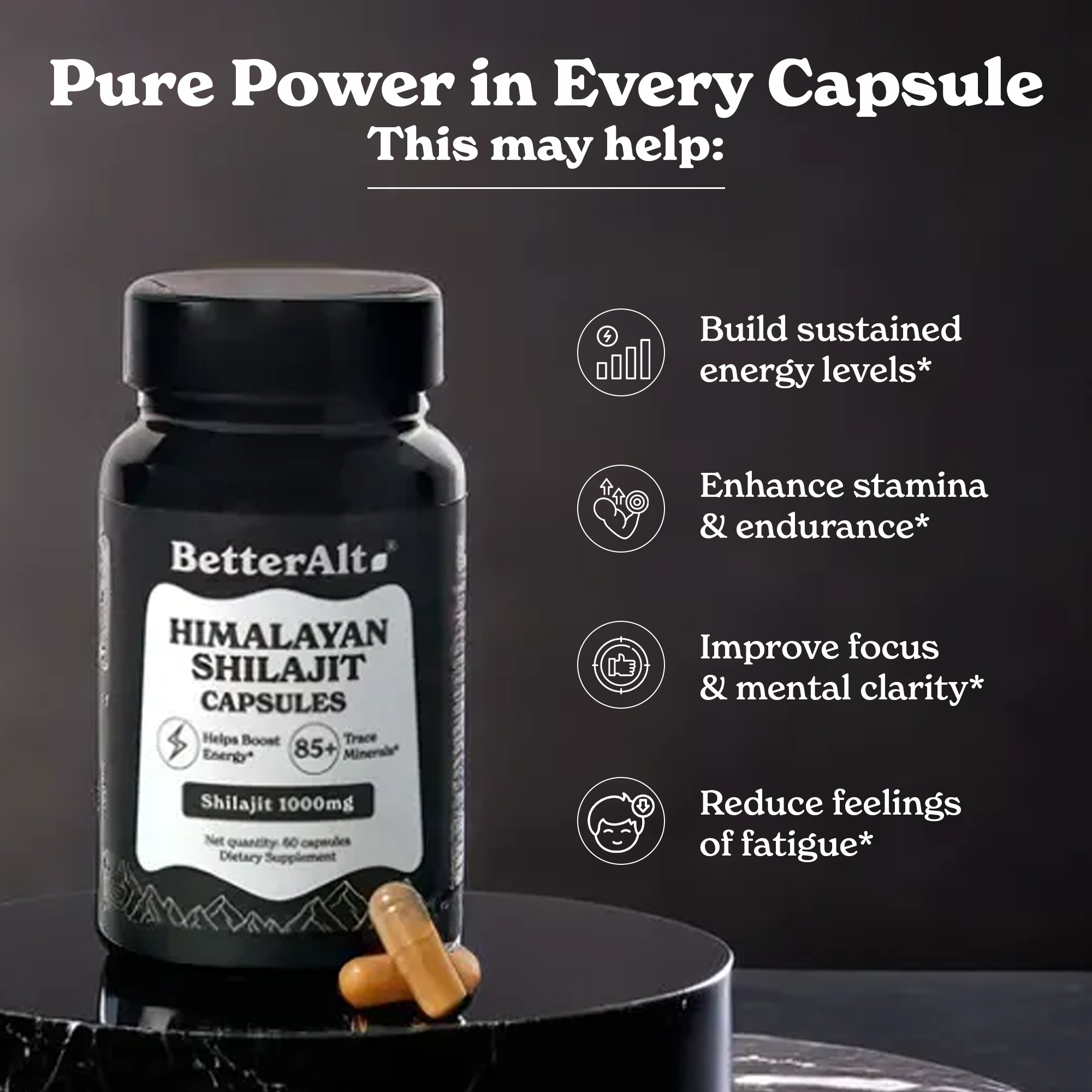 BetterAlt Himalayan Shilajit Capsules