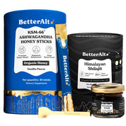 Himalayan Shilajit Resin + KSM-66 Ashwagandha Honey Sticks