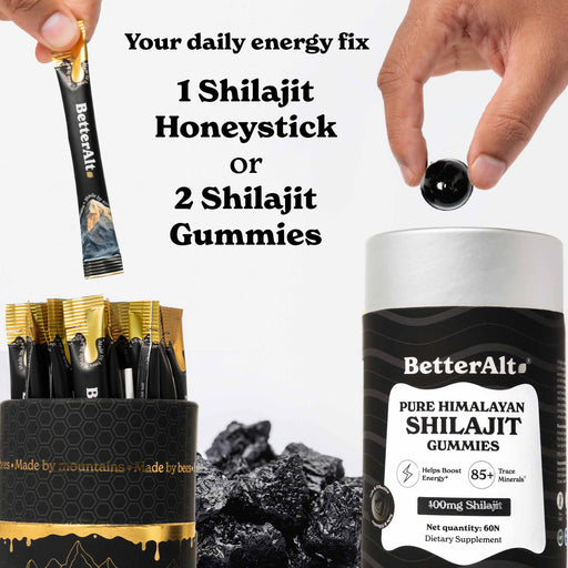 Shilajit Power Bundle| Gummies + Honey Sticks