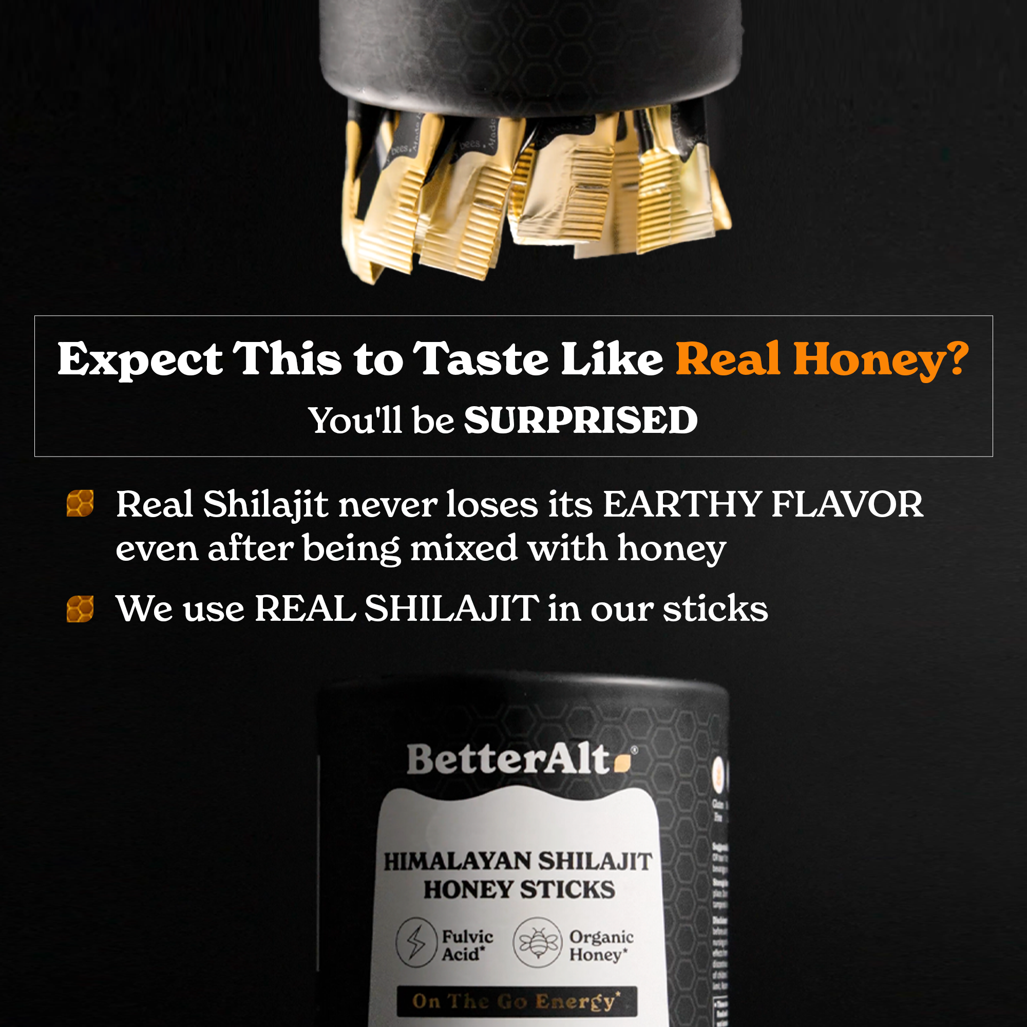 Himalayan Shilajit Honey Sticks - Classic + Cinnamon Combo