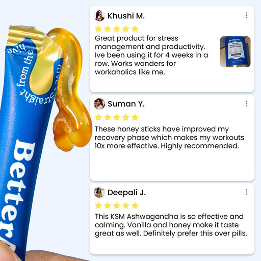 Pure Shilajit Gummies + KSM-66 Ashwagandha Honey Sticks