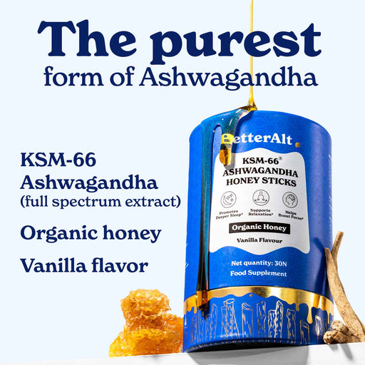 Pure Shilajit Gummies + KSM-66 Ashwagandha Honey Sticks